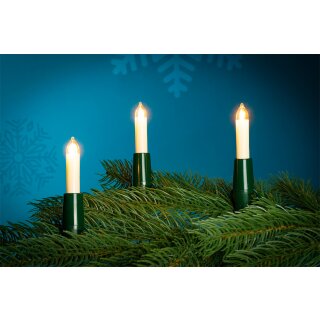 NARVA luci fiabesche con mini candele ad albero - 15 mini candele ad albero, bianco