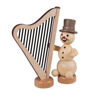 Snowman musician \Harp