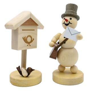 Sneeuwpop "Postbode zonder brievenbus