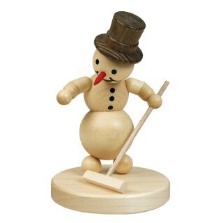 Sneeuwpop "Curling-speler met bezem