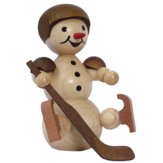 Snowman \Ice hockey player\ sitting helmet
