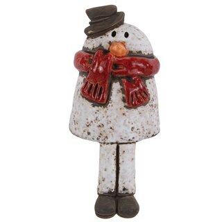 Edge seater - ceramic snowman