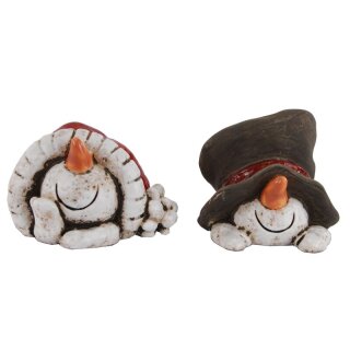 Snowman, ceramic, 2 assorted
