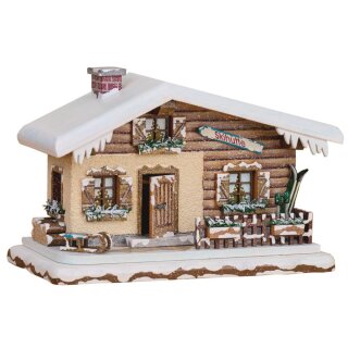 Original Hubrig folk art winter house - winter house ski hut Erzgebirge