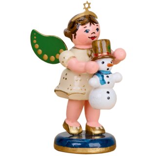 \Figurine dange Original Hubrig Volkskunst avec bonhomme de neige de lErzgebirge\