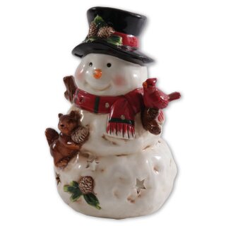 Tea light snowman flake, 22 cm