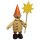 Set artigianale - Elfo fumatore con stella e berretto rosso