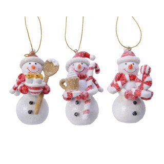Snowman poly, 3 assorted