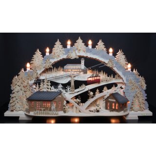 Variable candle arch - Fichtelberg idyll with Thiel figures, 70cm