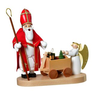 Räuchermann - Heiliger St. Nikolaus mit Christkind