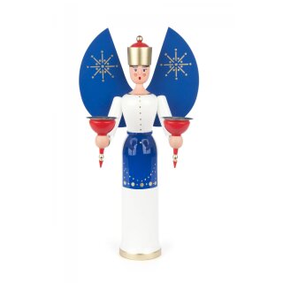 Angel with blue wings for candles d=14mm