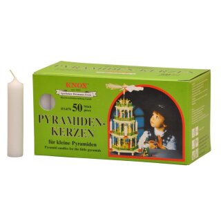 Pyramidové svíčky - bílé, po 50 kusech