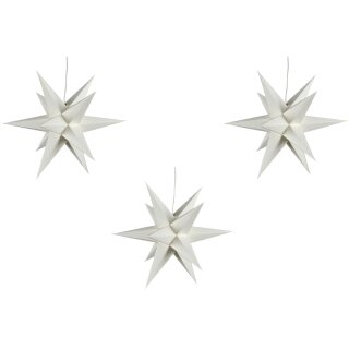 Set di 3 stelle piccole - bianco, 16 cm