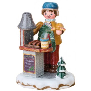\Original Hubrig Volkskunst Winterkinder - Bratwurstmax 6cm Erzgebirge : Une décoration hivernale authentique de lartisanat populaire allemand\