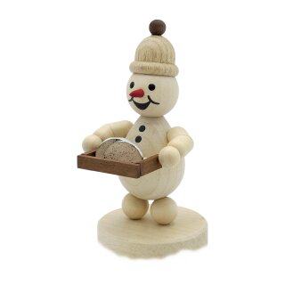 Junior sneeuwpop met kerstcake