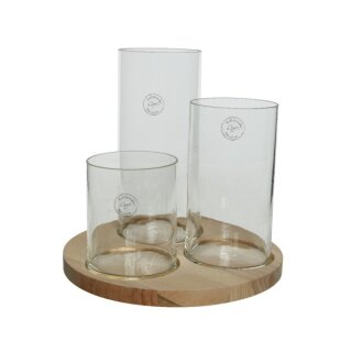 Glass vases, set of 3