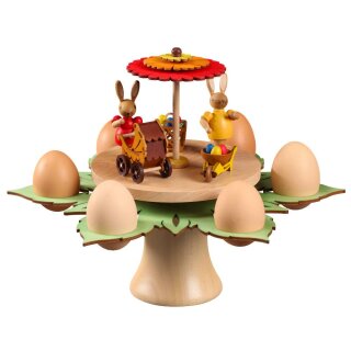 \Coquetiers de Pâques sur socle avec lapins pour décorer votre table\