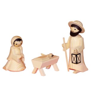 Holy Family 3-piece, natural 13 cm