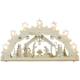 Arch of lights - Christmas crib, 55cm, Original Erzgebirge