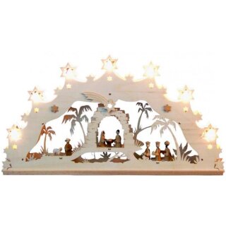 Arch of lights - Nativity scene, 55cm, Original Erzgebirge