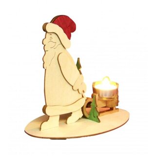 Stojánek na čajovou svíčku - Otec Vánoc, Original Erzgebirge