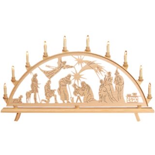Arch of lights - Nativity, 83cm, original Erzgebirge